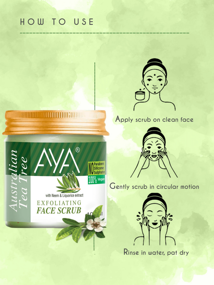 AYA Tea Tree Exfoliating Face Scrub | Grocsy