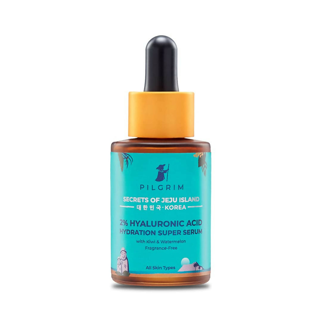 Pilgrim 2% Hyaluronic Acid Hydration Super Serum With Kiwi & Watermelon Extracts For Hydrated Skin - Korean Skin Care | Grocsy