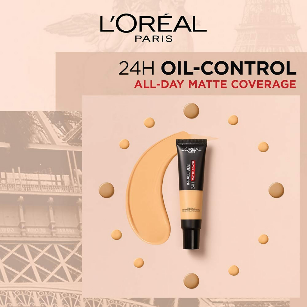 L'Oreal Paris Paris Infallible 24HR Matte Cover Foundation - Natural Rose 125 | Grocsy