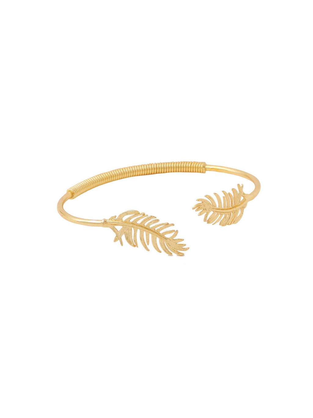 NVR Women Gold-Polished Adjustable Kada Bracelet | Grocsy