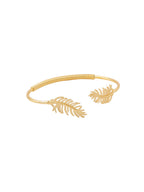 NVR Women Gold-Polished Adjustable Kada Bracelet | Grocsy