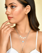 VOJ Beads Silver Plated Stainless Steel Layered Chain | Grocsy