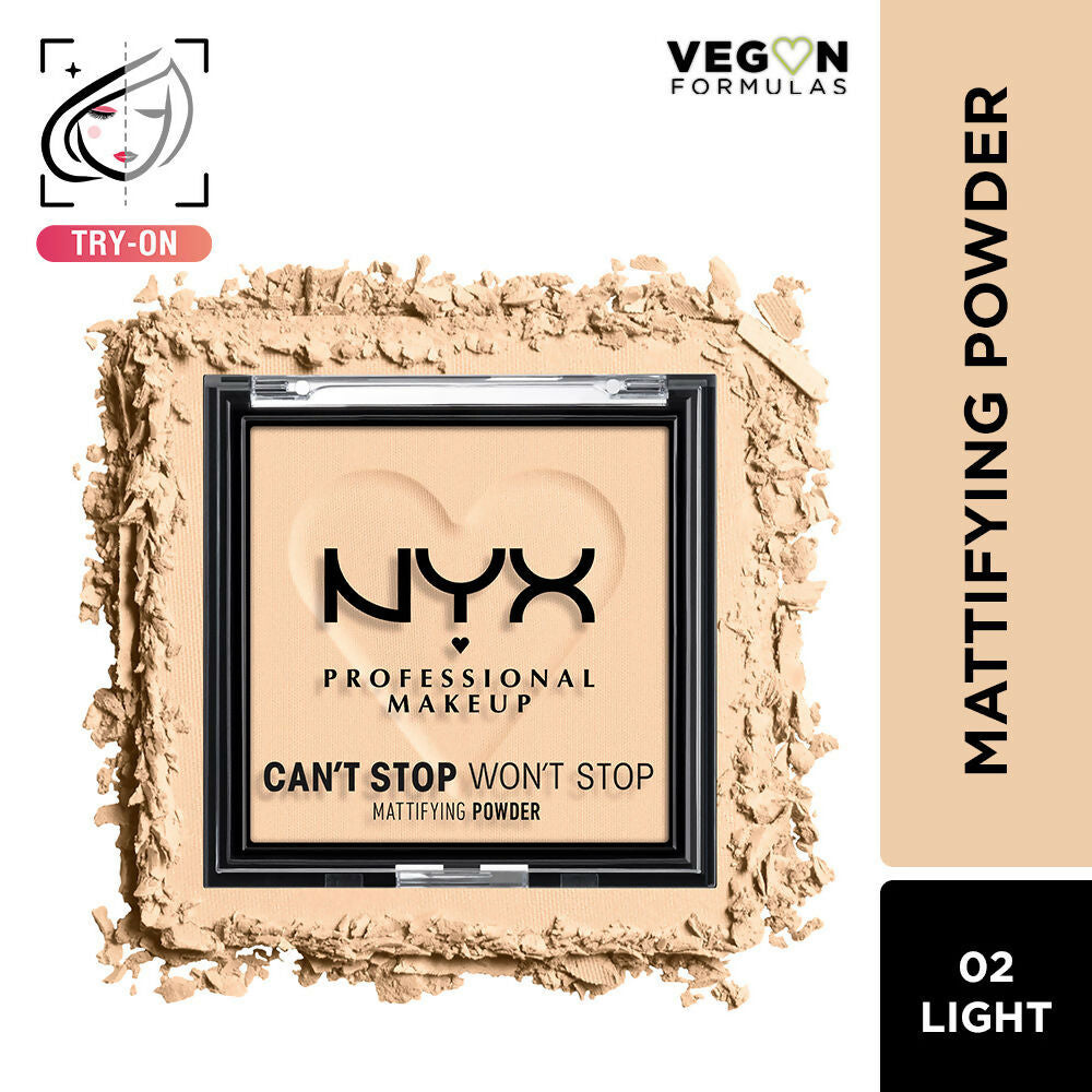 NYX Professional Makeup Can't Stop Won't Stop Mattifying Powder - Light | Grocsy