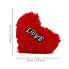 Heart Shape Pillow Fur Cushion (Red) | Grocsy