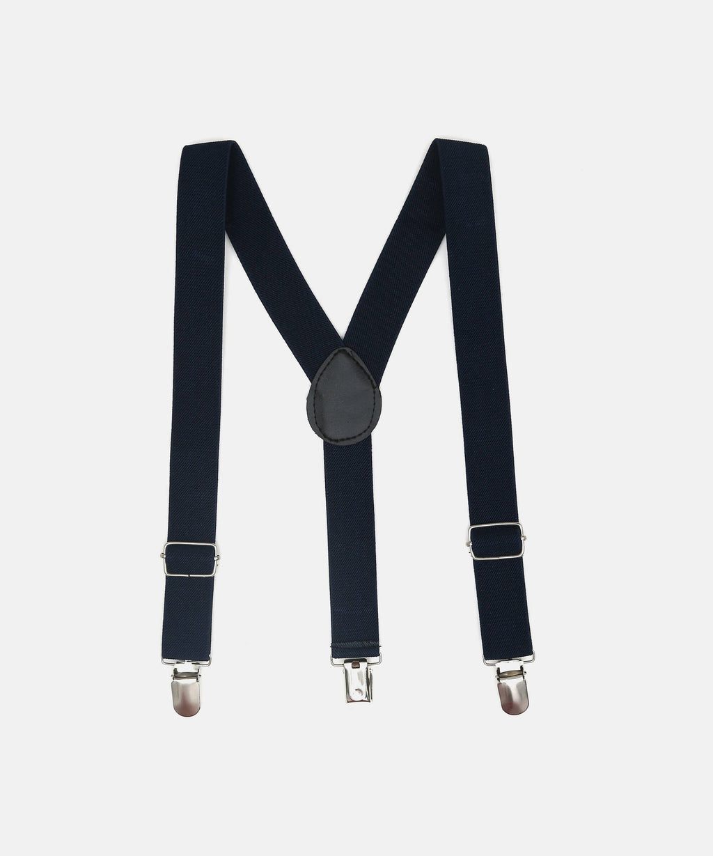 Manet Boys Solid Suspenders - Navy Blue | Grocsy