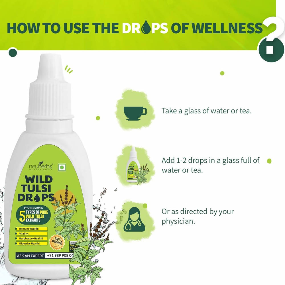 Neuherbs Wild Tulsi Drops | Grocsy
