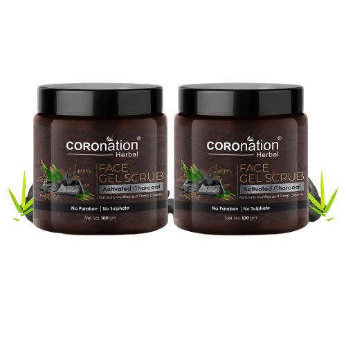 Coronation Herbal Activated Charcoal Face Gel Scrub | Grocsy
