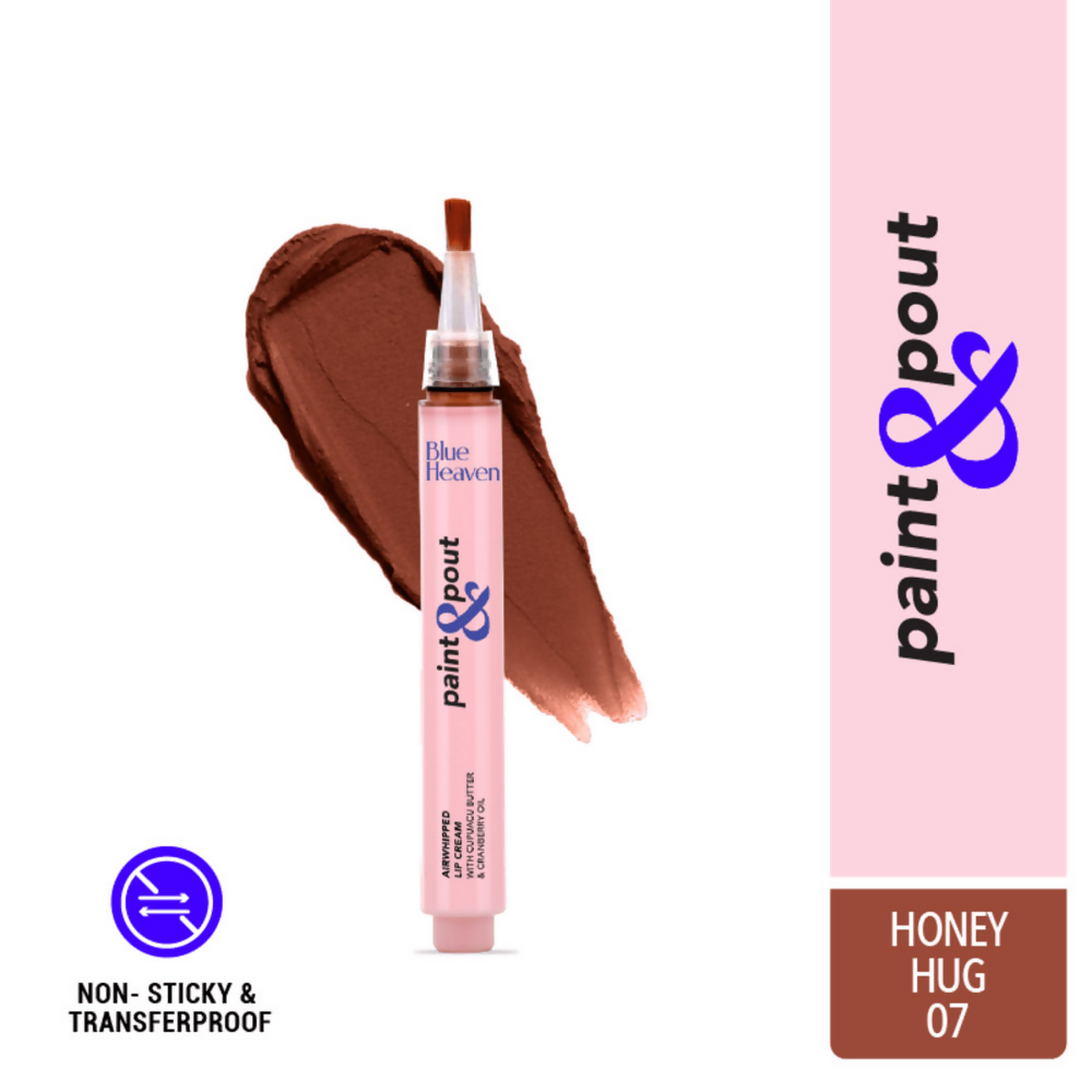 Blue Heaven Paint & Pout Airwhipped Lip Cream - Honey Hug 07 | Grocsy
