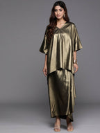 Ahalyaa Women's Traditional Wear Co-ods - Antiqe Gold | Grocsy
