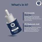 Dermistry Pure 1% Ceramide 2% Hyaluronic Acid Sensitive & Dry Skin Moisturizer Barrier Repair Serum | Grocsy