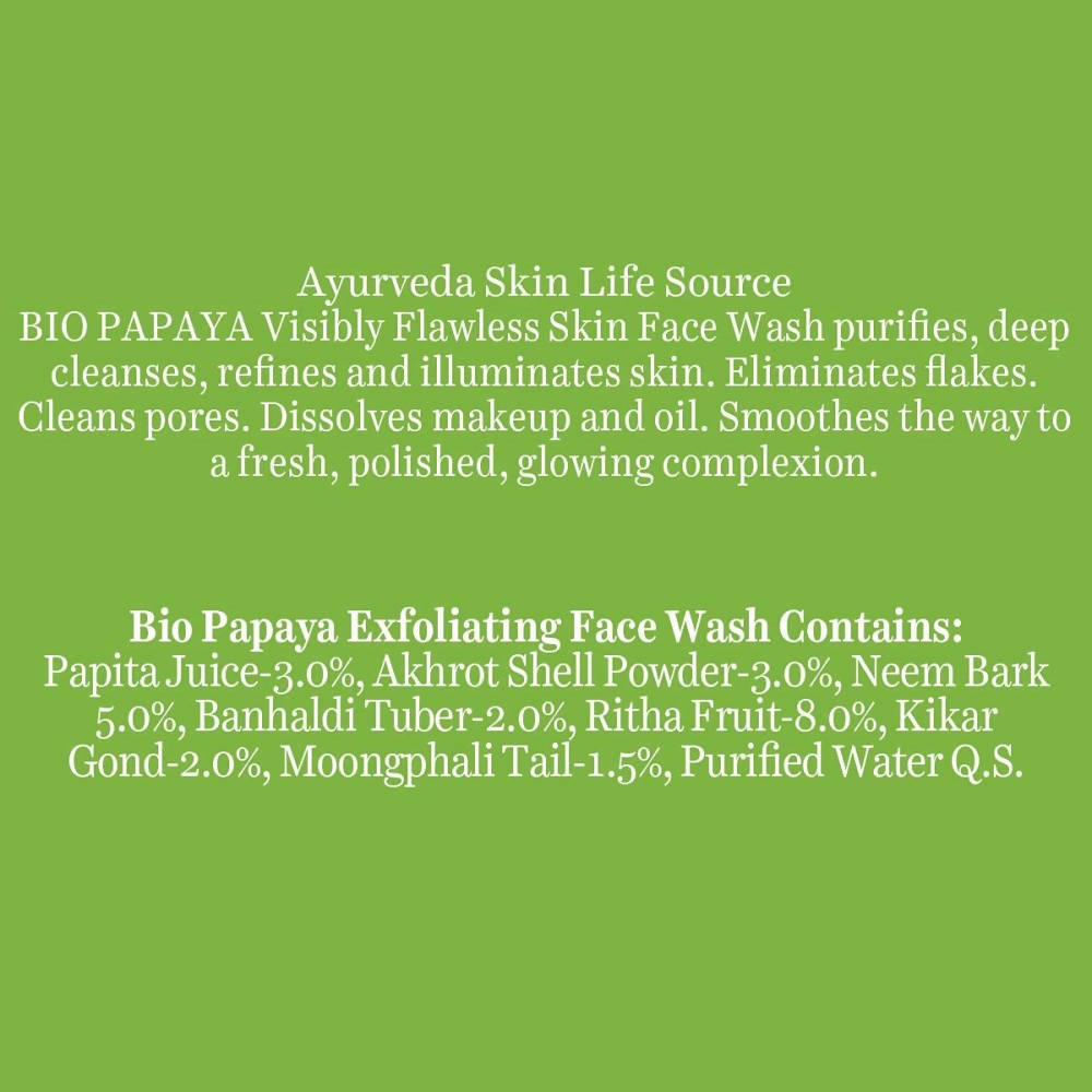 Biotique Bio Papaya Visibly Flawless Skin Face Wash | Grocsy