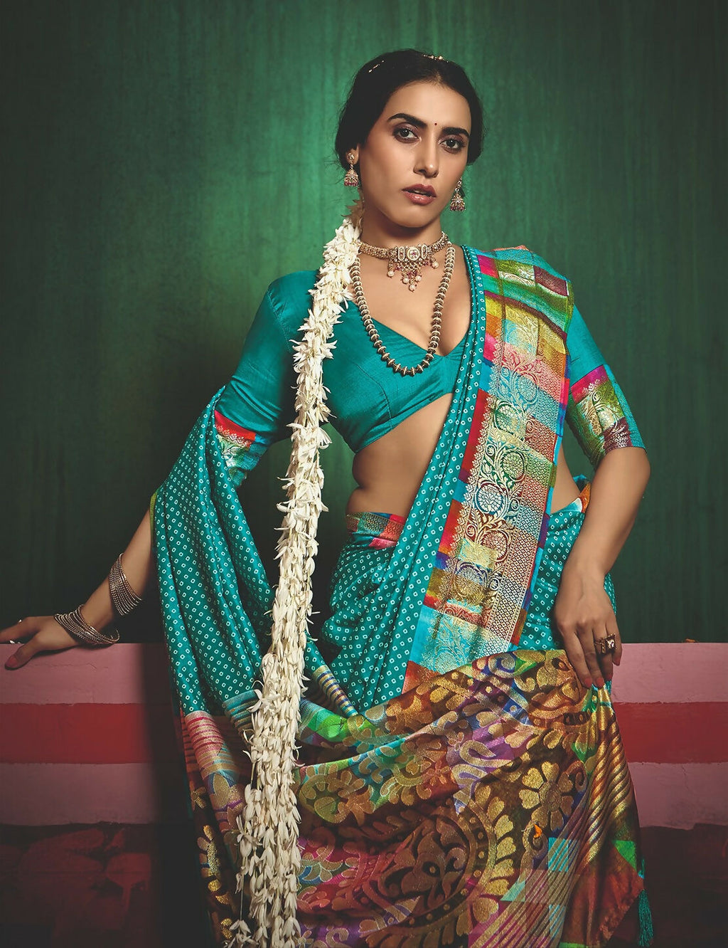 Joban Fashion Tushar Silk Green Colored With Zari Border And Designer Pallu Saree | Grocsy