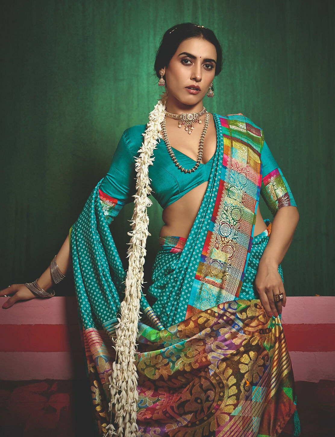 Joban Fashion Tushar Silk Green Colored With Zari Border And Designer Pallu Saree | Grocsy