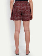 Alvano Printed Maroon Boxer Shorts | Grocsy