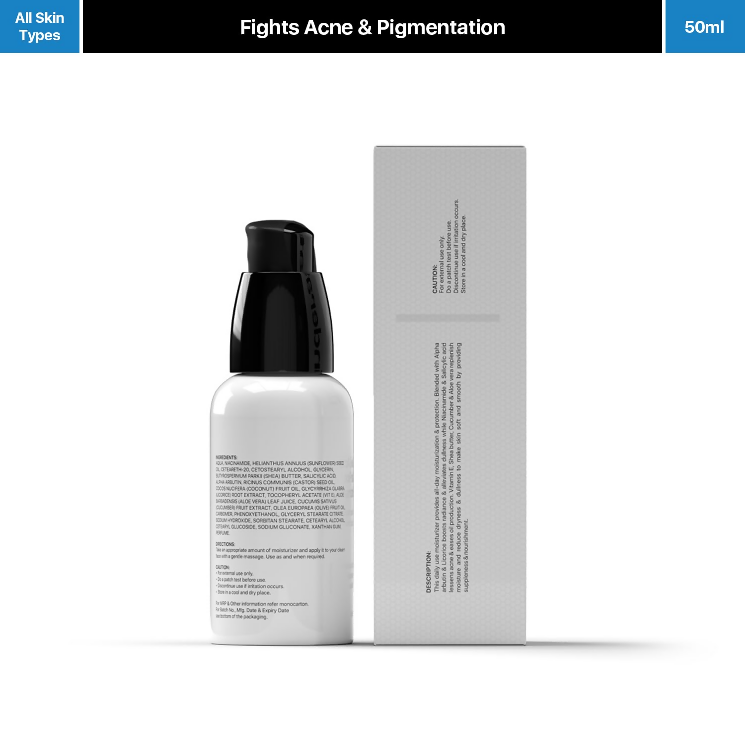 Underated Glow And Acne Clear Face Moisturiser Cream | Grocsy
