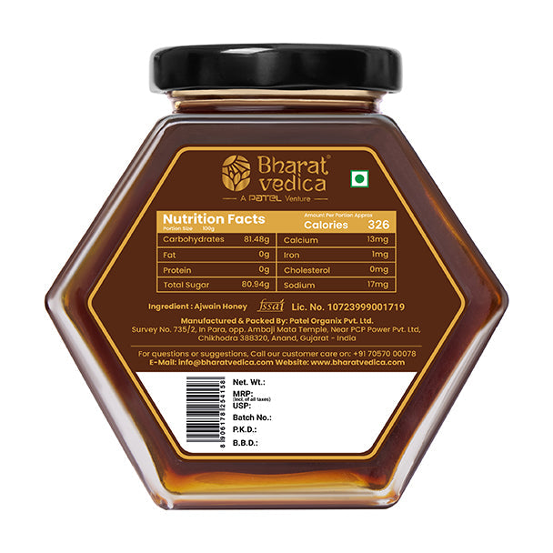 Bharat Vedica Ajwain Flower Honey - Ajwain Phool Shahad | Grocsy