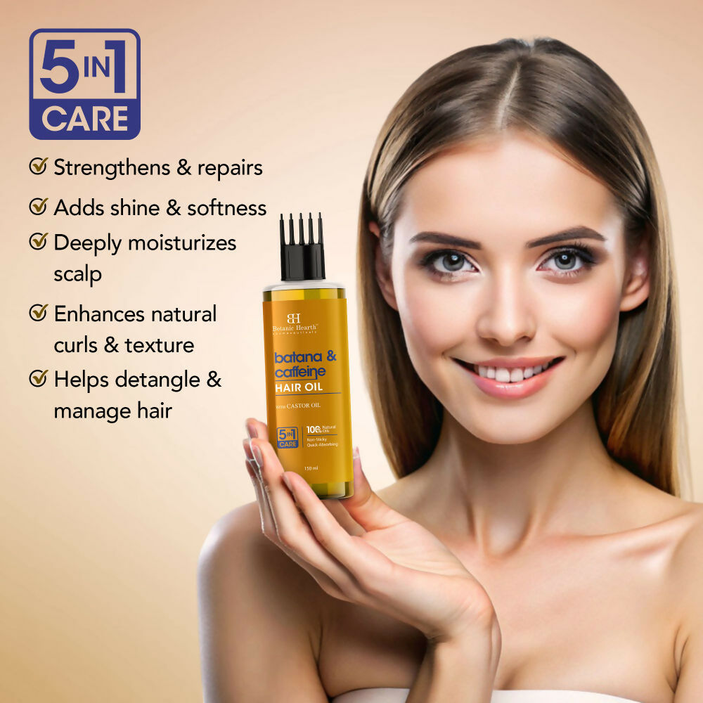 Botanic Hearth Batana & Caffeine Hair Oil | Grocsy