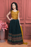 Kids Wedding Designer Rama Georgette Lehenga Choli - Aaradhna | Grocsy