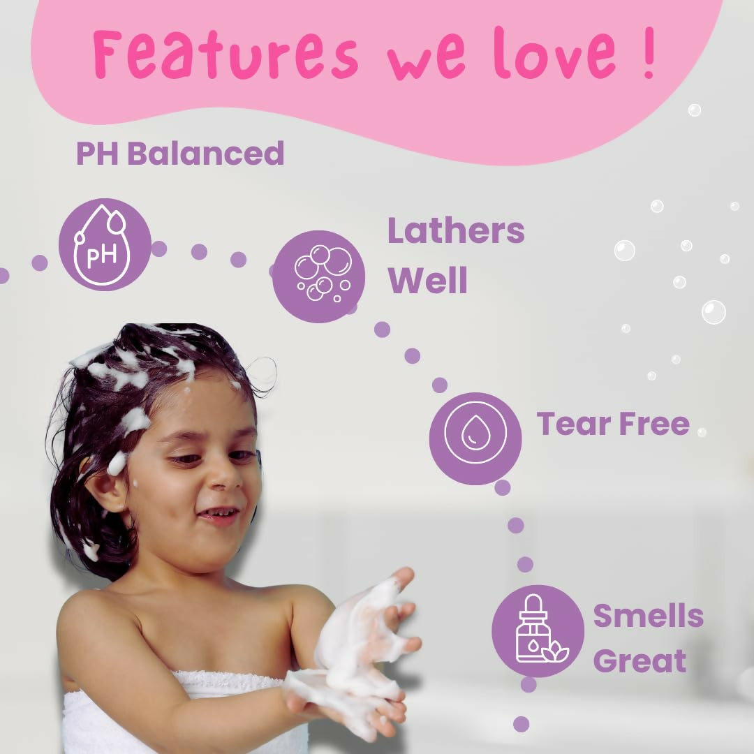 Puddles Organic Unicorn Magic BodyWash Gel (Age 2-12 Yrs), Coconut cleansers Essential Oil | Grocsy