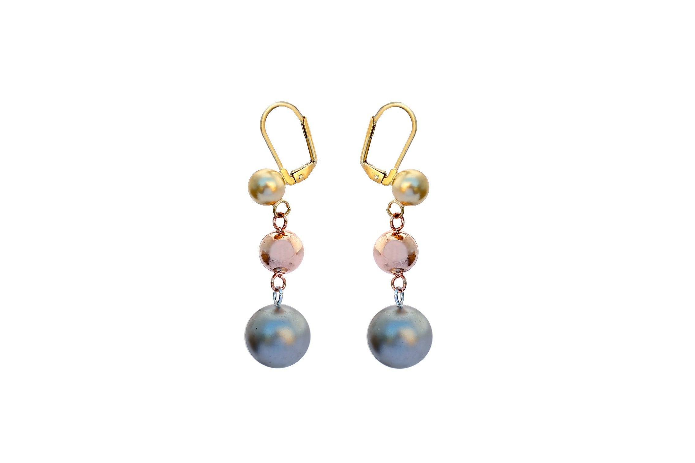 Joban Fashion Women Brass Golden White Ad Earrings | Grocsy