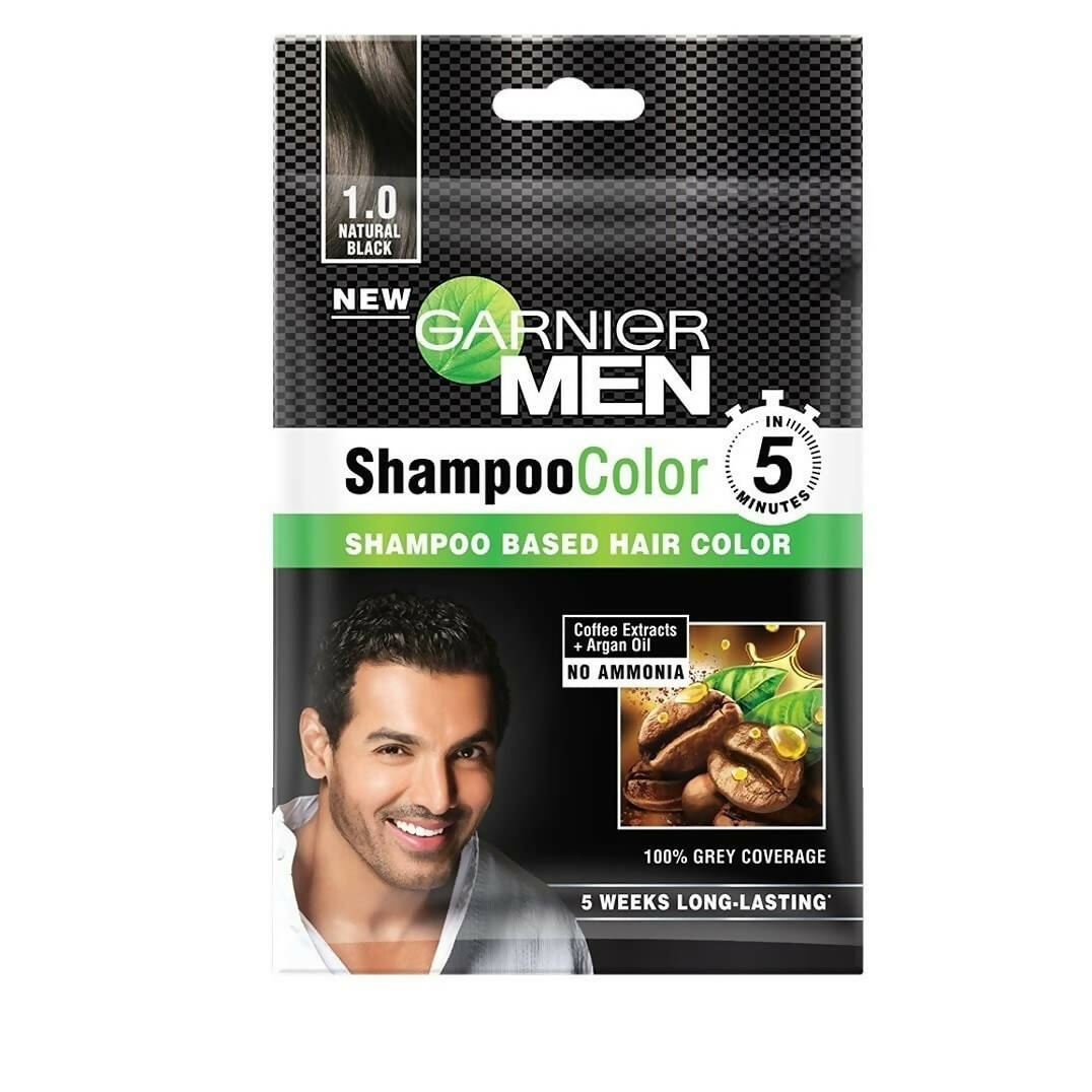 Garnier Men Shade 1 Shampoo Color-Natural Black | Grocsy