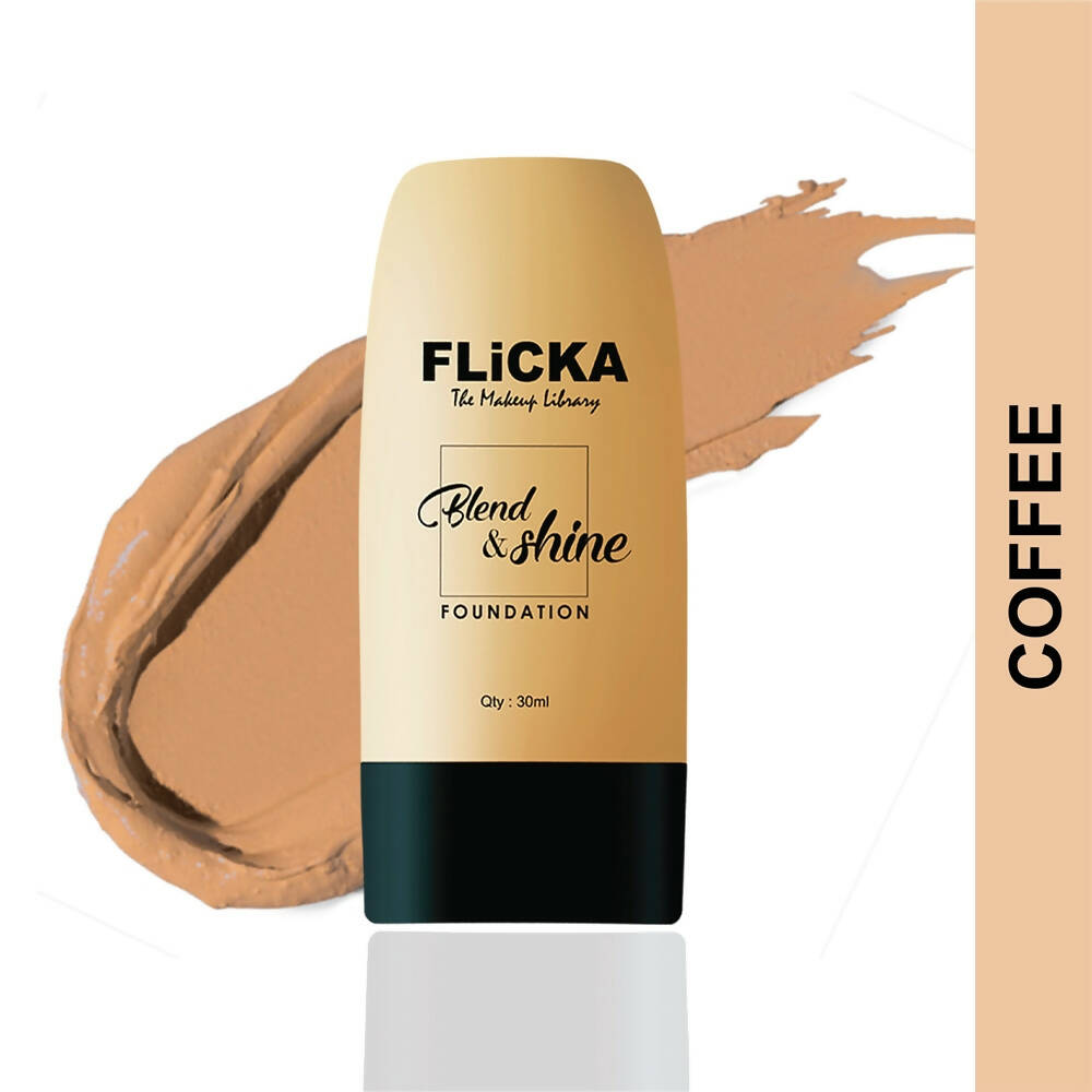 Flicka Blend & Shine Foundation - Coffee | Grocsy