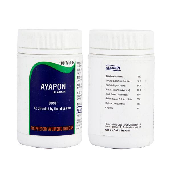 Alarsin Ayurvedic Ayapon Tablet | Grocsy