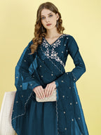 Yash Enterprise Morpankh Vichitra Silk Embroidery Party Wear Suit Set | Grocsy