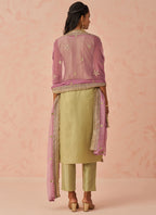 Vegaa Fashion Gold Fancy Crush Embroidered Salwar Suit | Grocsy