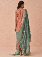 Vegaa Fashion Peach Crush Embroidered Salwar Suit | Grocsy