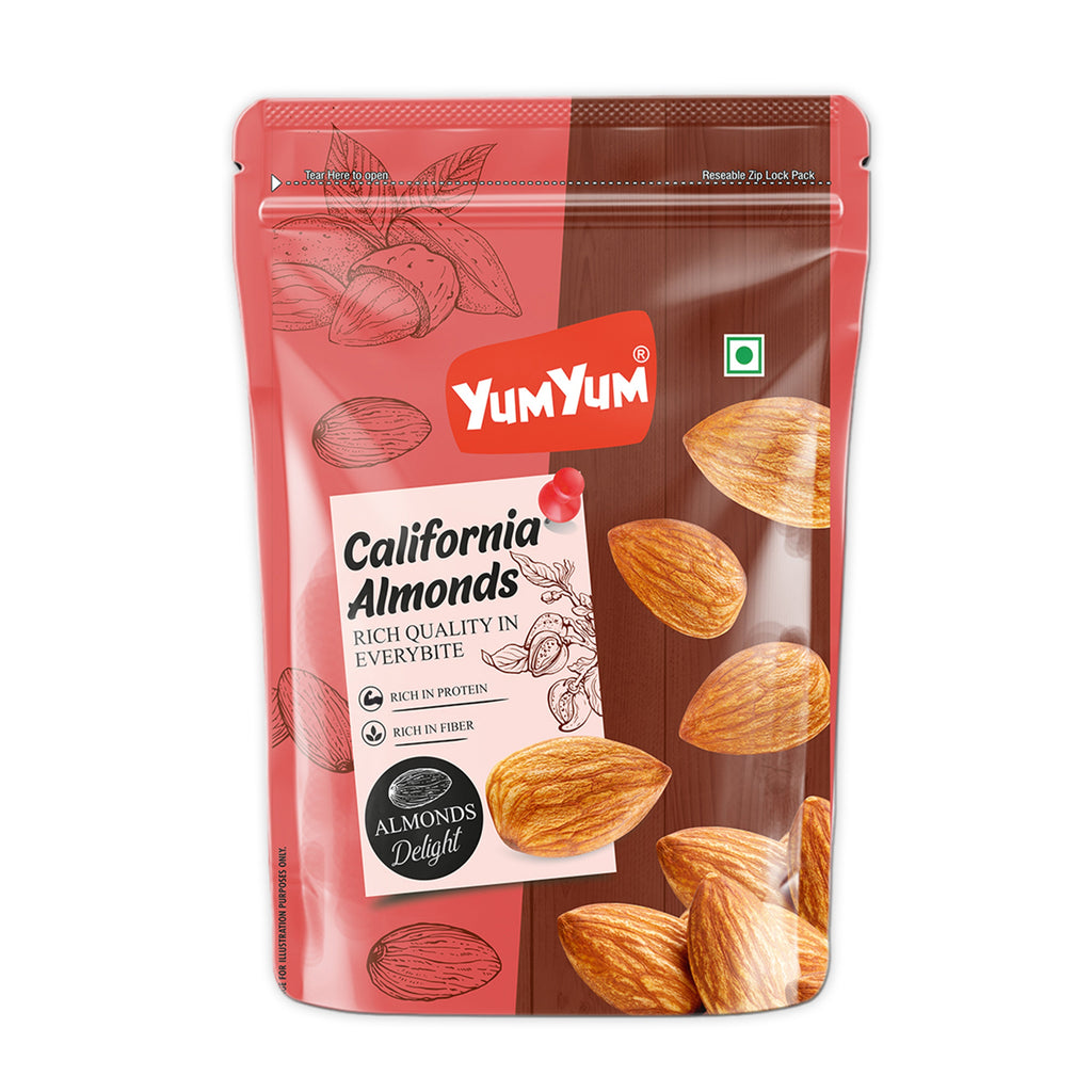 Yum Yum California Almonds Pouch | Grocsy