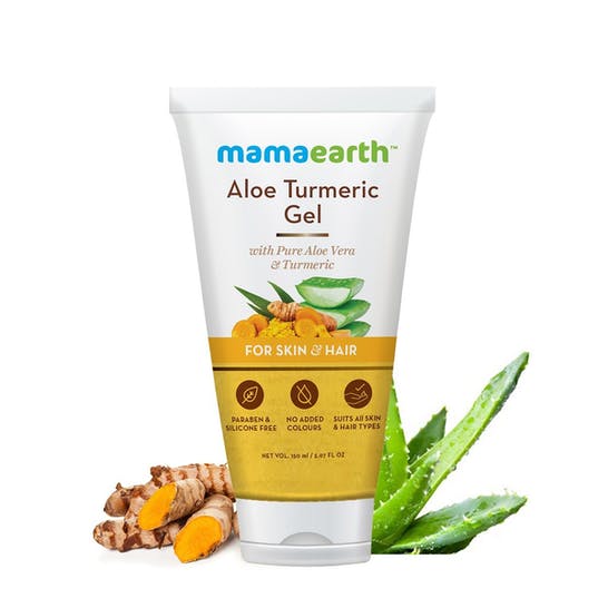 Mamaearth Aloe Turmeric Gel For Skin & Hair | Grocsy