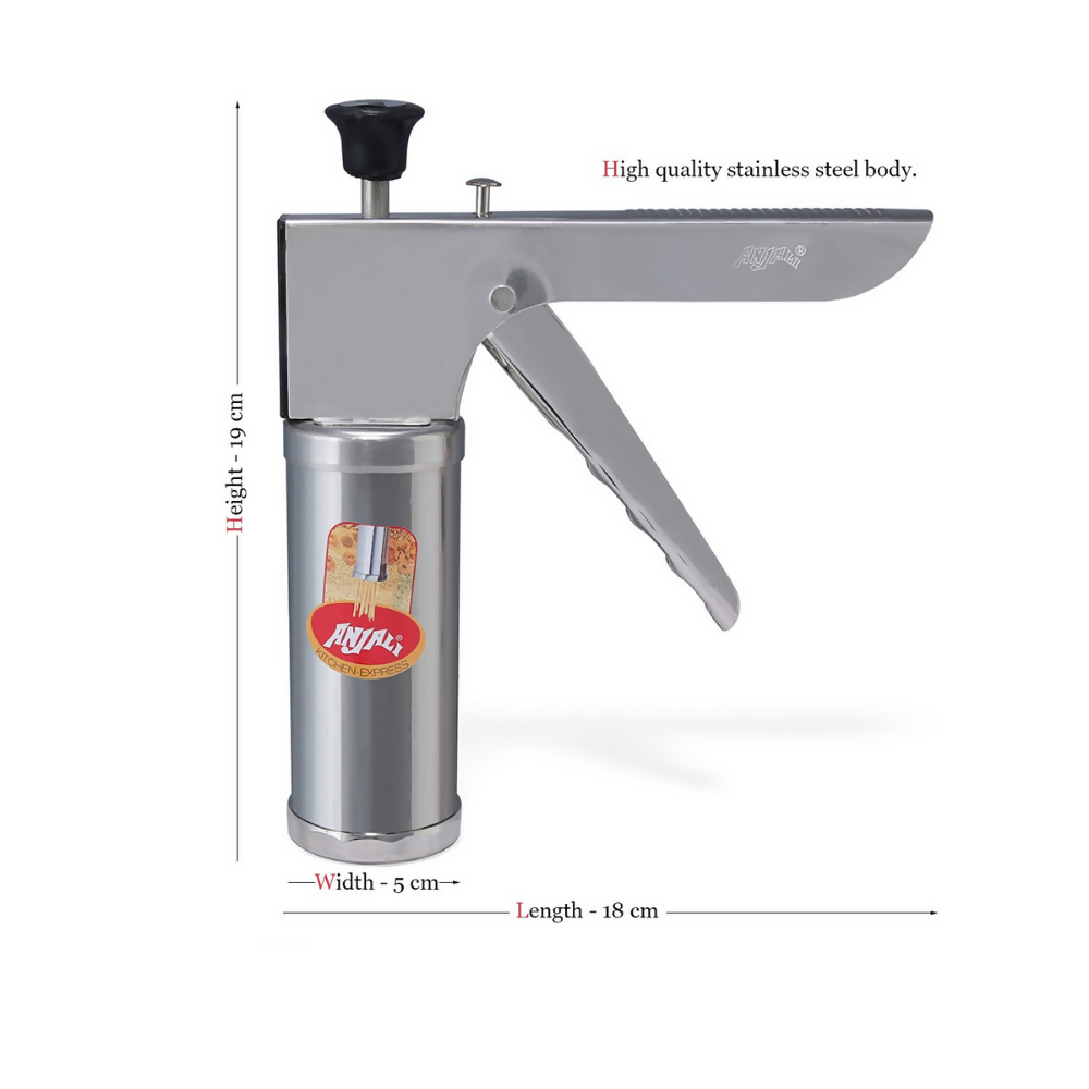 Anjali Kitchen Express Muruku Gripper with 12 Stailess Steel Jalis | Grocsy