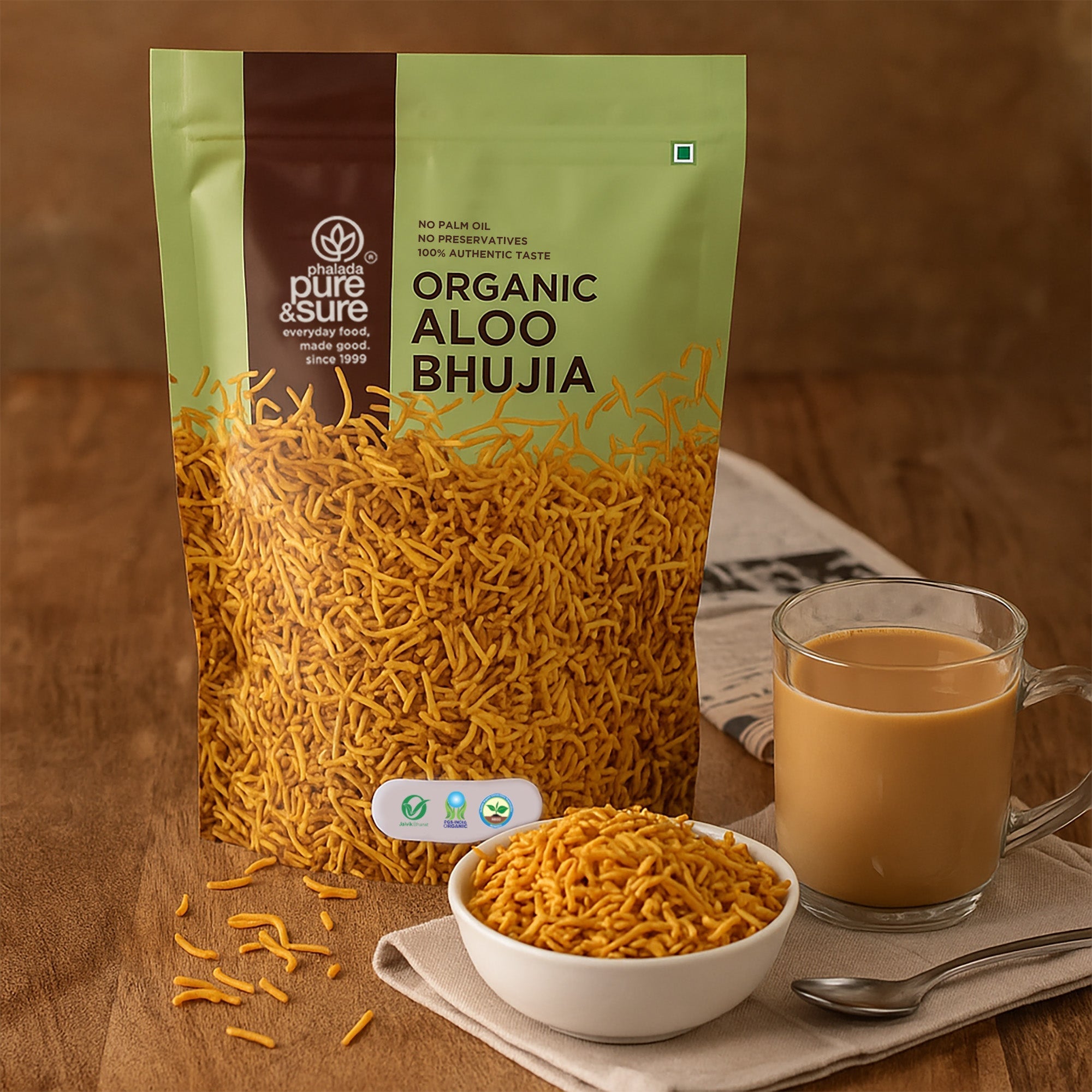 Pure & Sure Organic Aloo Bhujia | Grocsy