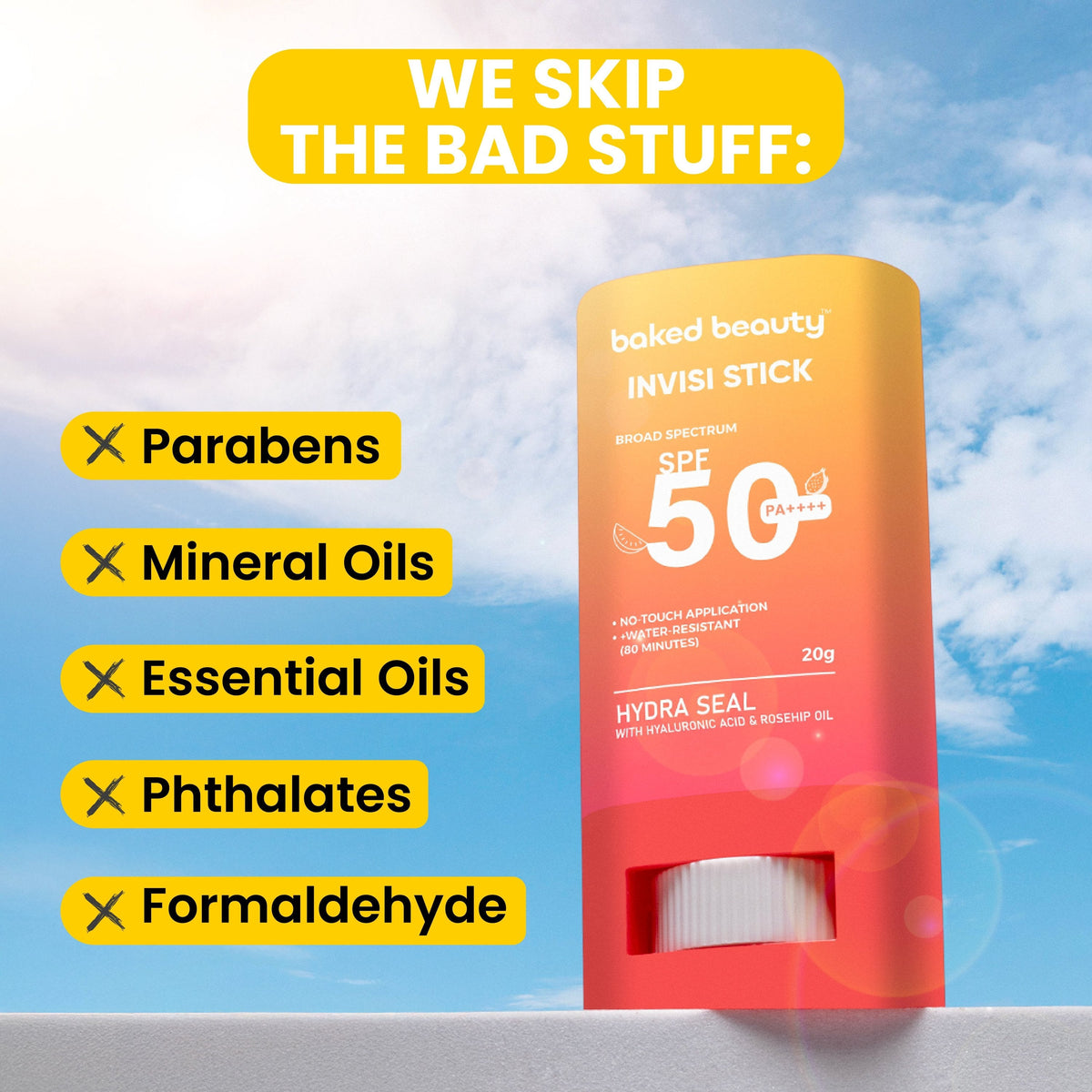 Baked Beauty Invisi Stick – Broad Spectrum Spf 50 And Pa++++ | Grocsy