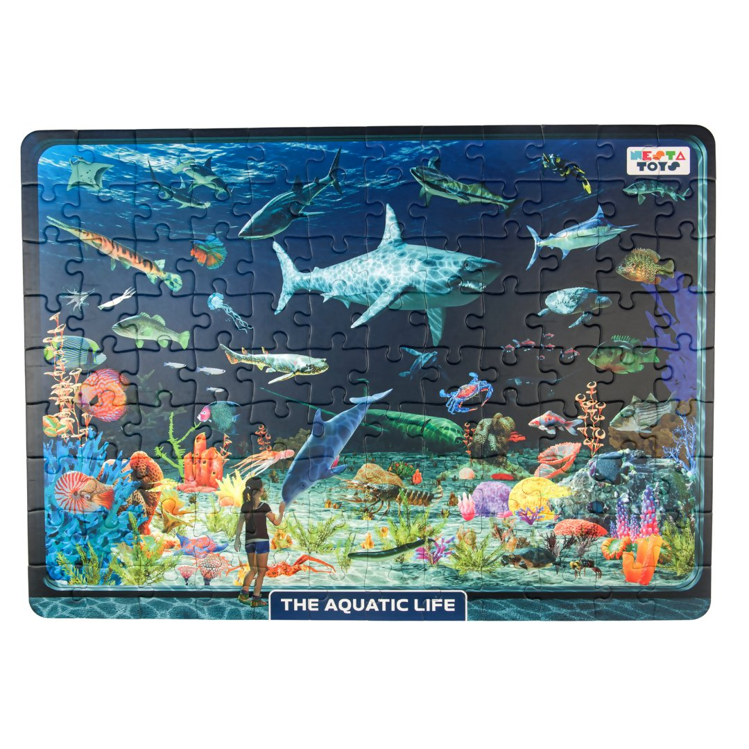 Nesta Toys Aquatic Life Jigsaw Puzzle for Kids, Jumbo Floor Puzzle, Educational Toy (6+ Years) | Grocsy