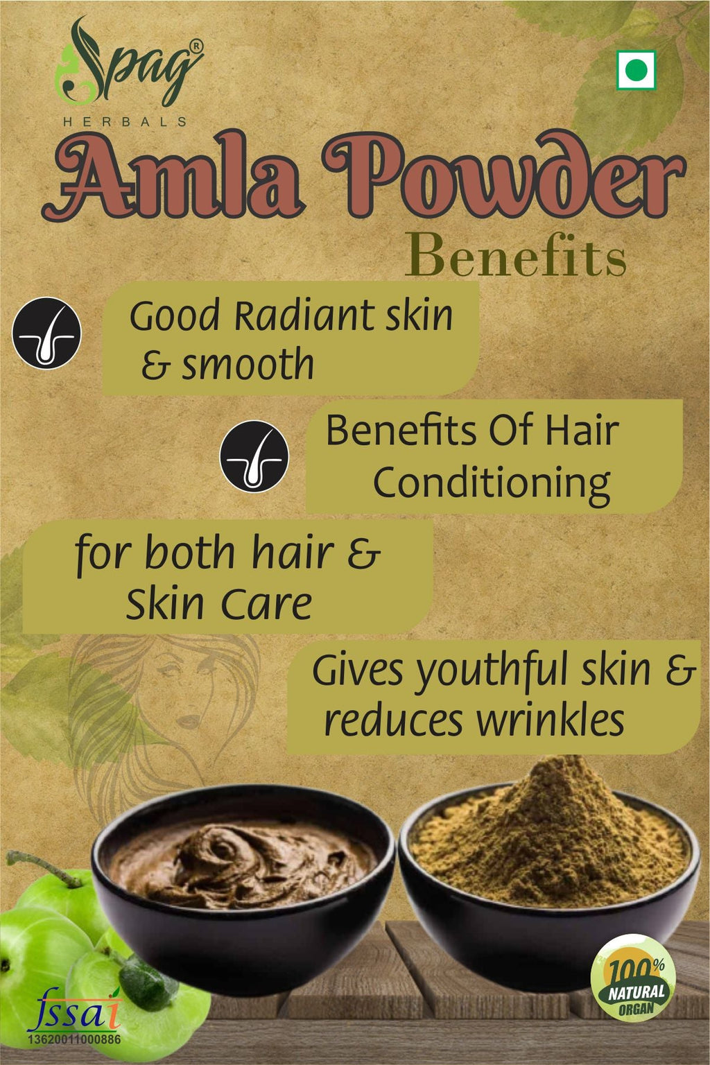 Spag Herbals Premium Amla Powder | Grocsy