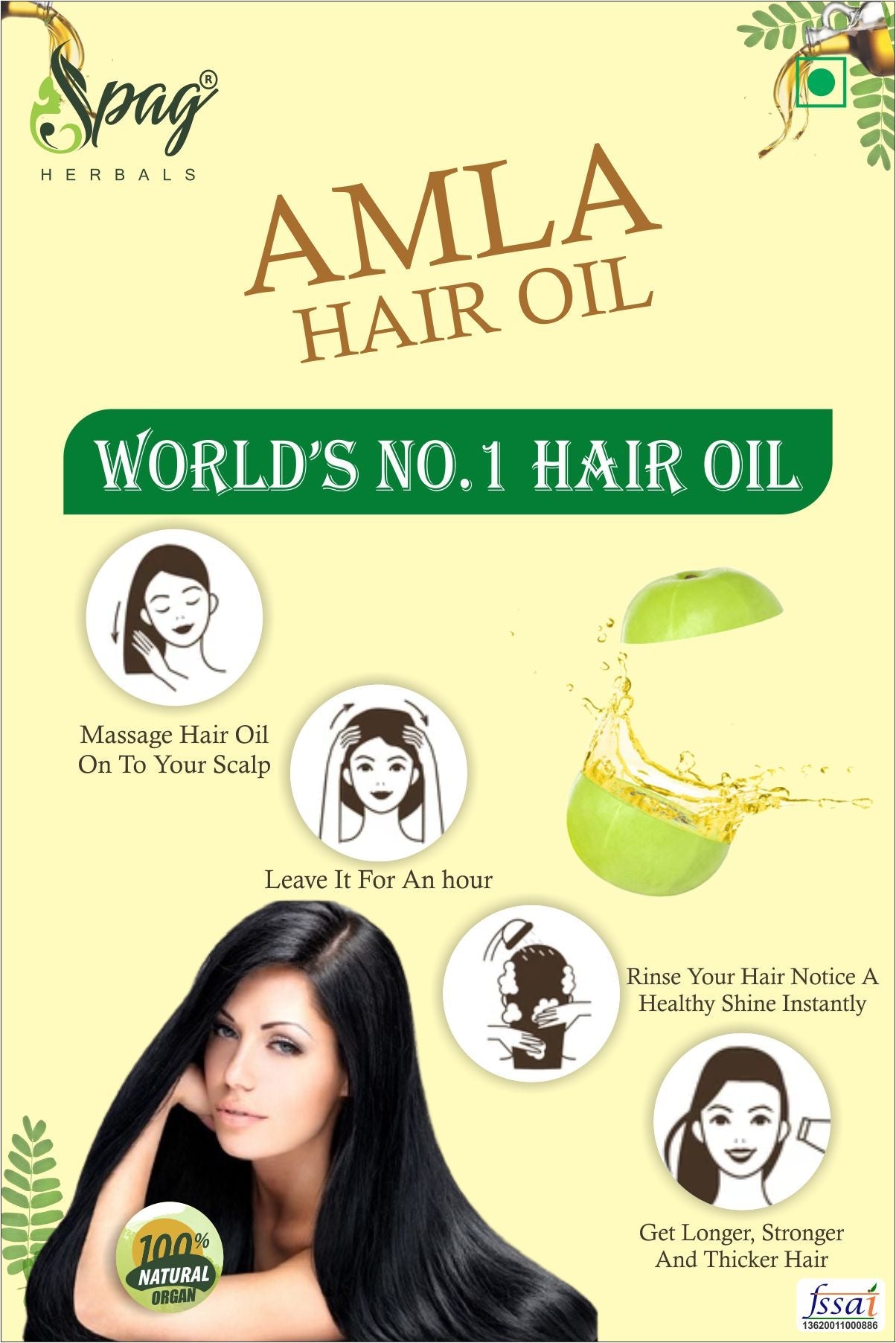 Spag Herbals Amla Oil For Hair & Skin Care | Grocsy