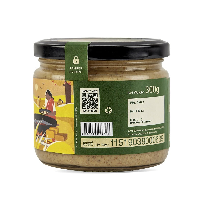 Two Brothers Organic Farms Stoneground Almond Butter Crunchy Sweetened With Jaggery | Grocsy