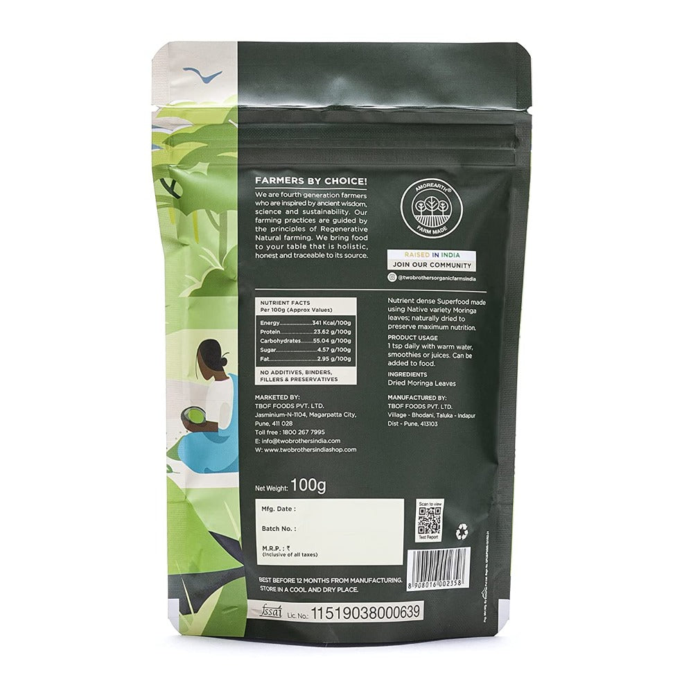Two Brothers Organic Farms Moringa Powder | Grocsy