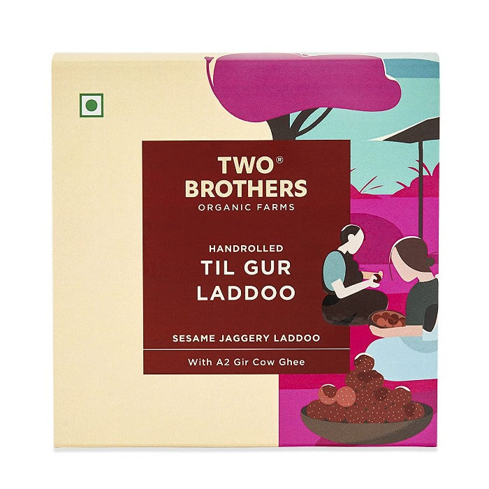 Two Brothers Organic Farms Handrolled Til Gur Laddoo | Grocsy