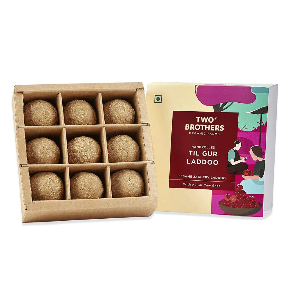 Two Brothers Organic Farms Handrolled Til Gur Laddoo | Grocsy