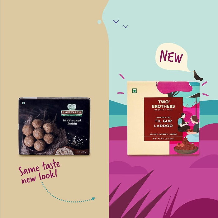 Two Brothers Organic Farms Handrolled Til Gur Laddoo | Grocsy