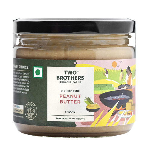 Two Brothers Organic Farms Jaggery Peanut Butter & Plain Peanut Butter-Creamy