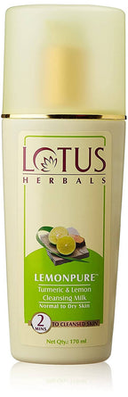 Lotus Herbals Lemonpure Turmeric And Lemon Cleansing Milk | Grocsy