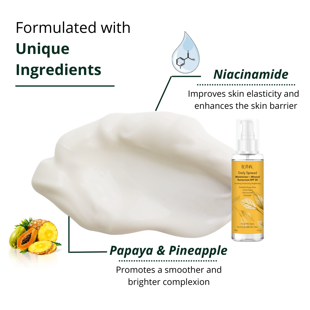 Botnal Daily Spread Moisturiser + Mineral Sunscreen SPF 30 | Grocsy