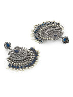Diamond and Pearl Chand Earrings- Ruby Raang | Grocsy
