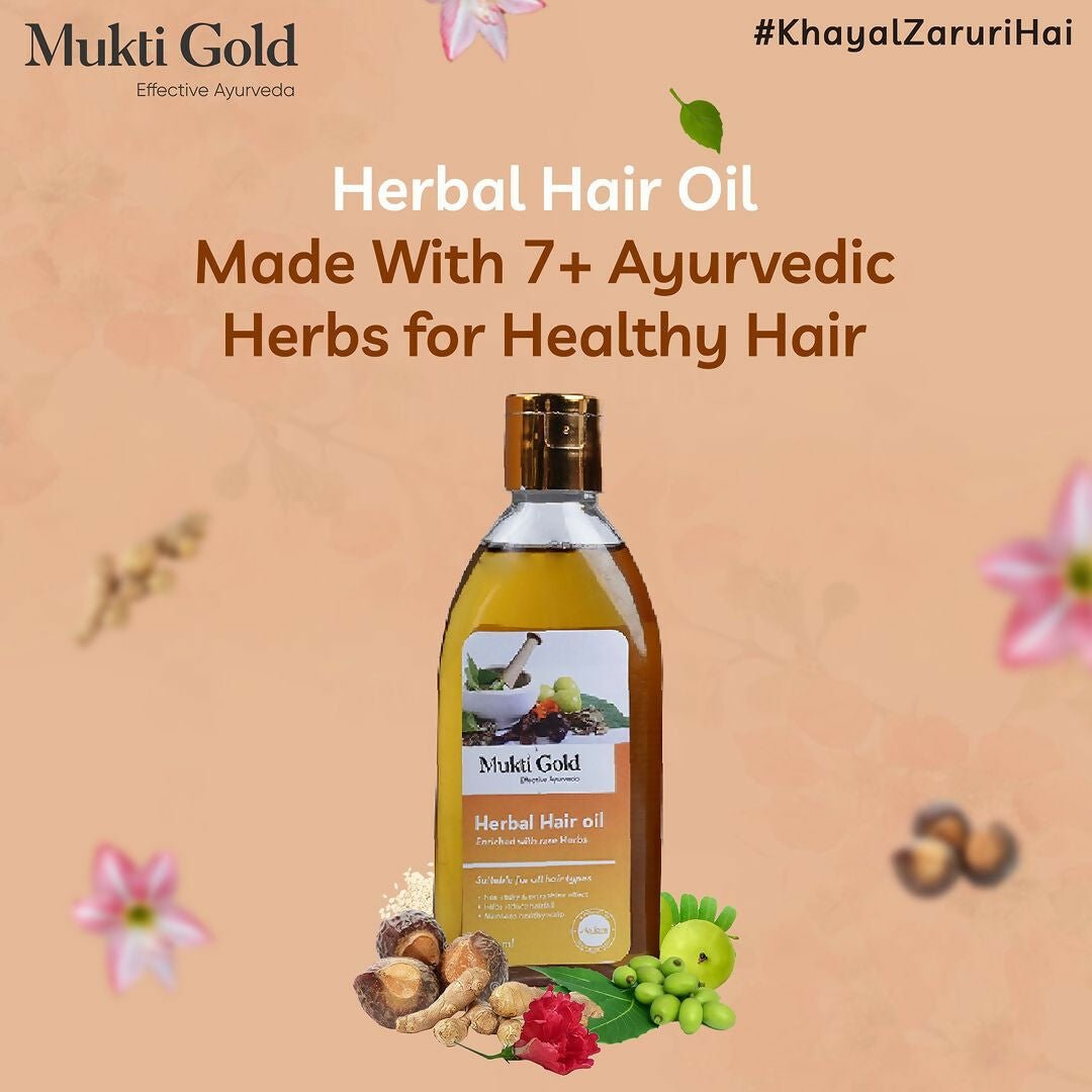 Axiom Mukti Gold Herbal Hair Oil | Grocsy