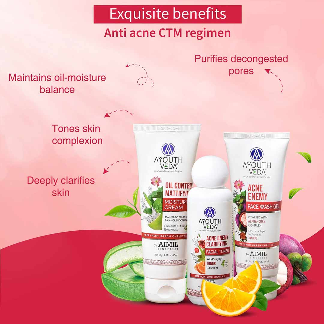 Ayouthveda Anti Acne CTM Regimen Combo | Grocsy
