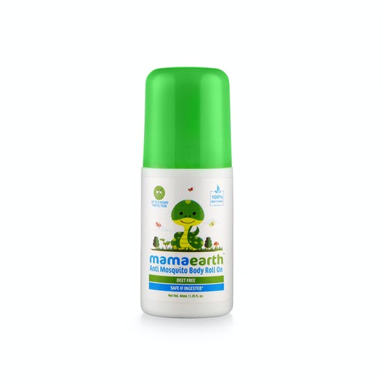 Mamaearth Natural Anti Mosquito Body Roll On For Kids with Citronella Eucalyptus & Lemongrass Oil | Grocsy